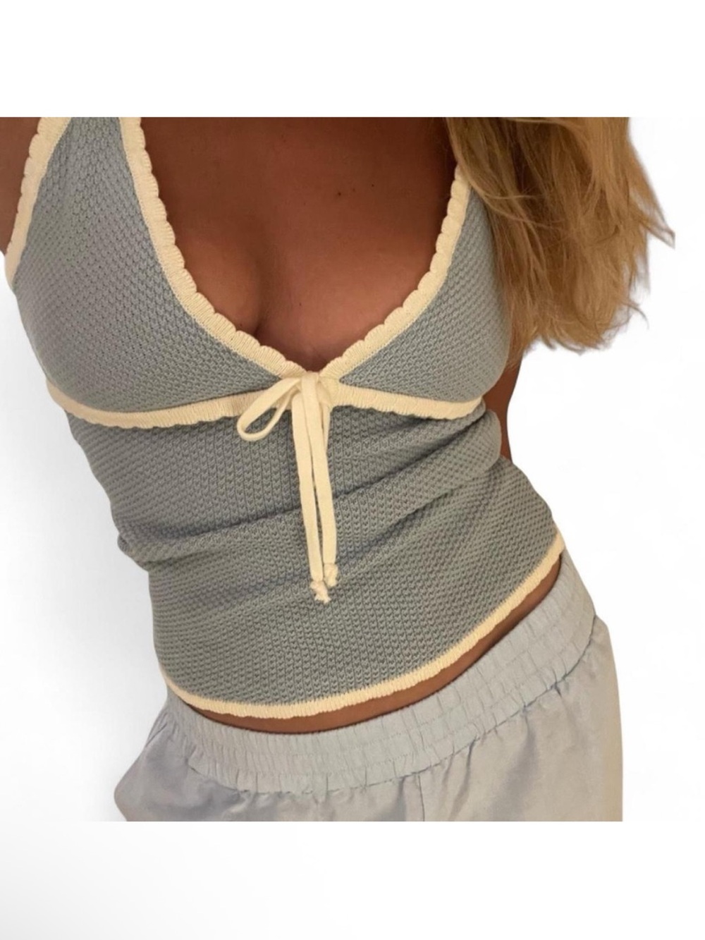 Djerf Avenue Amorini Tank Blue Sz L